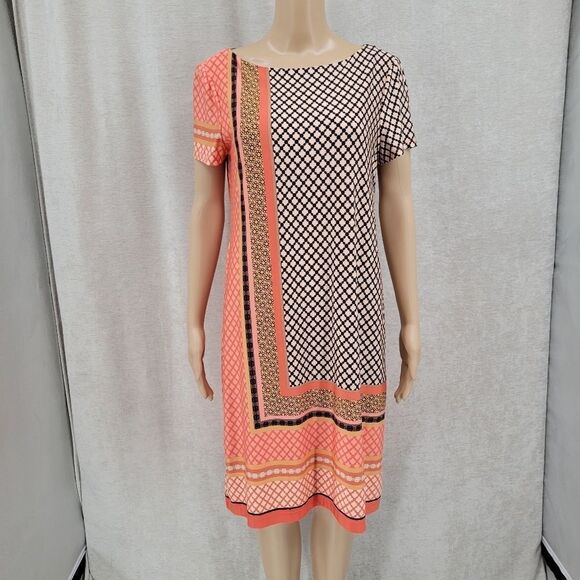Musette Orange Design Allover Print Midi Dress NEW Women's Size 12 - Picture 3 of 10